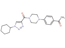 1-(4-{4-[(1-cyclohexyl-1H-1,2,3-triazol-4-yl)carbonyl]-1-piperazinyl}phenyl)ethanone