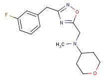 N-{[3-(3-fluorobenzyl)-1,2,4-oxadiazol-5-yl]methyl}-N-methyltetrahydro-2H-pyran-4-amine