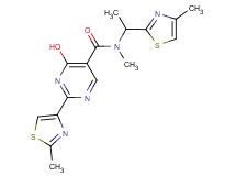 4-hydroxy-N-methyl-2-(2-methyl-1,3-thiazol-4-yl)-N-[1-(4-methyl-1,3-thiazol-2-yl)ethyl]pyrimidine-5-carboxamide