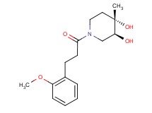 (3S*,4S*)-1-[3-(2-methoxyphenyl)propanoyl]-4-methylpiperidine-3,4-diol