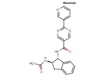 N-[(1R,2R)-2-(acetylamino)-2,3-dihydro-1H-inden-1-yl]-2-(3-pyridinyl)-5-pyrimidinecarboxamide