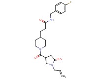 3-{1-[(1-allyl-5-oxo-3-pyrrolidinyl)carbonyl]-4-piperidinyl}-N-(4-fluorobenzyl)propanamide