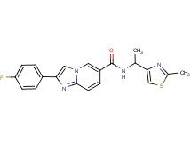 2-(4-fluorophenyl)-N-[1-(2-methyl-1,3-thiazol-4-yl)ethyl]imidazo[1,2-a]pyridine-6-carboxamide