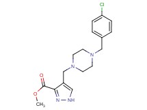methyl 4-{[4-(4-chlorobenzyl)-1-piperazinyl]methyl}-1H-pyrazole-3-carboxylate