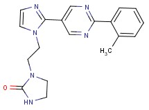 1-(2-{2-[2-(2-methylphenyl)pyrimidin-5-yl]-1H-imidazol-1-yl}ethyl)imidazolidin-2-one