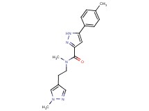 N-methyl-5-(4-methylphenyl)-N-[2-(1-methyl-1H-pyrazol-4-yl)ethyl]-1H-pyrazole-3-carboxamide