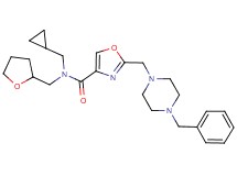 2-[(4-benzyl-1-piperazinyl)methyl]-N-(cyclopropylmethyl)-N-(tetrahydro-2-furanylmethyl)-1,3-oxazole-4-carboxamide