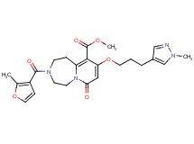 methyl 3-(2-methyl-3-furoyl)-9-[3-(1-methyl-1H-pyrazol-4-yl)propoxy]-7-oxo-1,2,3,4,5,7-hexahydropyrido[1,2-d][1,4]diazepine-10-carboxylate