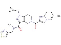 1-(cyclopropylmethyl)-N-methyl-5-[(6-methylimidazo[1,2-a]pyridin-2-yl)carbonyl]-N-(1,3-thiazol-4-ylmethyl)-4,5,6,7-tetrahydro-1H-pyrazolo[4,3-c]pyridine-3-carboxamide
