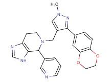 5-{[3-(2,3-dihydro-1,4-benzodioxin-6-yl)-1-methyl-1H-pyrazol-4-yl]methyl}-4-(3-pyridinyl)-4,5,6,7-tetrahydro-3H-imidazo[4,5-c]pyridine