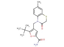 5-tert-butyl-4-[(7-methyl-3-oxo-2,3-dihydro-4H-1,4-benzothiazin-4-yl)methyl]-2-furamide