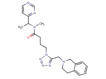 4-[5-(3,4-dihydro-2(1H)-isoquinolinylmethyl)-1H-tetrazol-1-yl]-N-methyl-N-[1-(4-pyrimidinyl)ethyl]butanamide