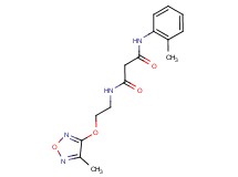 N-{2-[(4-methyl-1,2,5-oxadiazol-3-yl)oxy]ethyl}-N'-(2-methylphenyl)malonamide