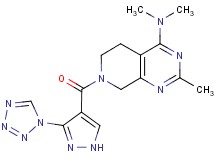N,N,2-trimethyl-7-{[3-(1H-tetrazol-1-yl)-1H-pyrazol-4-yl]carbonyl}-5,6,7,8-tetrahydropyrido[3,4-d]pyrimidin-4-amine