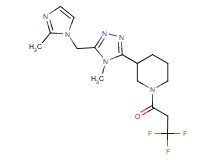 3-{4-methyl-5-[(2-methyl-1H-imidazol-1-yl)methyl]-4H-1,2,4-triazol-3-yl}-1-(3,3,3-trifluoropropanoyl)piperidine