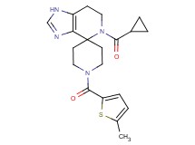5-(cyclopropylcarbonyl)-1'-[(5-methyl-2-thienyl)carbonyl]-1,5,6,7-tetrahydrospiro[imidazo[4,5-c]pyridine-4,4'-piperidine]