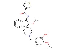N-[(2R*,3R*)-1'-(3-hydroxy-4-methoxybenzyl)-2-methoxy-2,3-dihydrospiro[indene-1,4'-piperidin]-3-yl]-3-thiophenecarboxamide