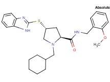 (4R)-4-(1H-benzimidazol-2-ylthio)-1-(cyclohexylmethyl)-N-(2-methoxybenzyl)-L-prolinamide