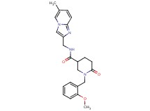 1-(2-methoxybenzyl)-N-[(6-methylimidazo[1,2-a]pyridin-2-yl)methyl]-6-oxo-3-piperidinecarboxamide