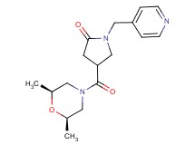 4-{[(2R*,6S*)-2,6-dimethylmorpholin-4-yl]carbonyl}-1-(pyridin-4-ylmethyl)pyrrolidin-2-one