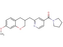 2-[(7-methoxy-3,4-dihydro-2H-chromen-3-yl)methyl]-4-(pyrrolidin-1-ylcarbonyl)pyridine