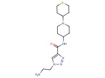 1-(2-aminoethyl)-N-[1-(tetrahydro-2H-thiopyran-4-yl)piperidin-4-yl]-1H-1,2,3-triazole-4-carboxamide