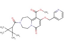 methyl 7-oxo-9-(3-pyridinylmethoxy)-3-[(2,2,3,3-tetramethylcyclopropyl)carbonyl]-1,2,3,4,5,7-hexahydropyrido[1,2-d][1,4]diazepine-10-carboxylate