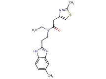 N-ethyl-N-[2-(5-methyl-1H-benzimidazol-2-yl)ethyl]-2-(2-methyl-1,3-thiazol-4-yl)acetamide
