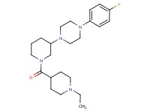 1-{1-[(1-ethyl-4-piperidinyl)carbonyl]-3-piperidinyl}-4-(4-fluorophenyl)piperazine