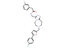 N-[(7-{[5-(4-chlorophenyl)-2-furyl]methyl}-6,7,8,9-tetrahydro-5H-[1,2,4]triazolo[4,3-d][1,4]diazepin-3-yl)methyl]-2-(3-fluorophenyl)acetamide