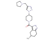 5-methyl-3-({4-[4-(pyrrolidin-1-ylmethyl)-1H-1,2,3-triazol-1-yl]piperidin-1-yl}carbonyl)-4,5,6,7-tetrahydro-2H-indazole