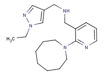 1-[2-(1-azocanyl)-3-pyridinyl]-N-[(1-ethyl-1H-pyrazol-4-yl)methyl]methanamine