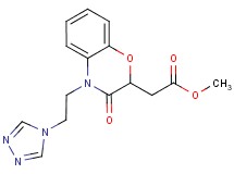 methyl {3-oxo-4-[2-(4H-1,2,4-triazol-4-yl)ethyl]-3,4-dihydro-2H-1,4-benzoxazin-2-yl}acetate