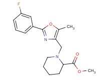 methyl 1-{[2-(3-fluorophenyl)-5-methyl-1,3-oxazol-4-yl]methyl}-2-piperidinecarboxylate