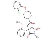 3-{2-[4-(2-chlorophenoxy)-1-piperidinyl]-2-oxoethyl}-3-(2-methoxyphenyl)-1-methyl-2,5-pyrrolidinedione