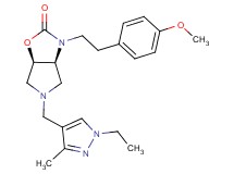 (3aS*,6aR*)-5-[(1-ethyl-3-methyl-1H-pyrazol-4-yl)methyl]-3-[2-(4-methoxyphenyl)ethyl]hexahydro-2H-pyrrolo[3,4-d][1,3]oxazol-2-one