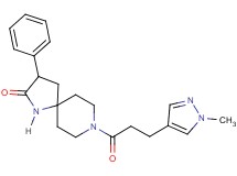 8-[3-(1-methyl-1H-pyrazol-4-yl)propanoyl]-3-phenyl-1,8-diazaspiro[4.5]decan-2-one