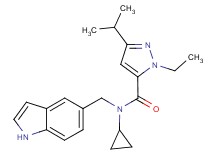 N-cyclopropyl-1-ethyl-N-(1H-indol-5-ylmethyl)-3-isopropyl-1H-pyrazole-5-carboxamide