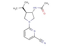 N-[(3S*,4R*)-1-(6-cyano-2-pyridinyl)-4-isopropyl-3-pyrrolidinyl]acetamide
