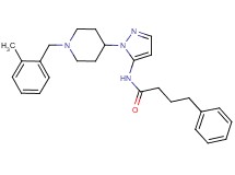 N-{1-[1-(2-methylbenzyl)-4-piperidinyl]-1H-pyrazol-5-yl}-4-phenylbutanamide