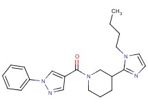 3-(1-butyl-1H-imidazol-2-yl)-1-[(1-phenyl-1H-pyrazol-4-yl)carbonyl]piperidine