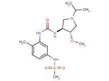 N-{3-[({[(3S*,4S*)-1-isopropyl-4-methoxypyrrolidin-3-yl]amino}carbonyl)amino]-4-methylphenyl}methanesulfonamide