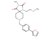 8-[4-(2-furyl)benzyl]-1-(2-methoxyethyl)-3-methyl-1,3,8-triazaspiro[4.5]decane-2,4-dione