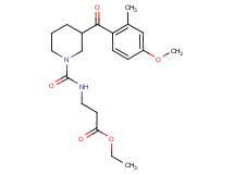 ethyl N-{[3-(4-methoxy-2-methylbenzoyl)-1-piperidinyl]carbonyl}-beta-alaninate