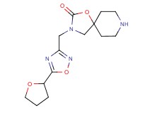 3-{[5-(tetrahydrofuran-2-yl)-1,2,4-oxadiazol-3-yl]methyl}-1-oxa-3,8-diazaspiro[4.5]decan-2-one