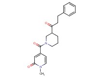 1-methyl-4-{[3-(3-phenylpropanoyl)-1-piperidinyl]carbonyl}-2(1H)-pyridinone
