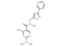 2-(dimethylamino)-N,4-dimethyl-N-{[3-(3-pyridinyl)-5-isoxazolyl]methyl}-5-pyrimidinecarboxamide