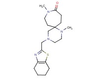 1,9-dimethyl-4-(4,5,6,7-tetrahydro-1,3-benzothiazol-2-ylmethyl)-1,4,9-triazaspiro[5.6]dodecan-10-one