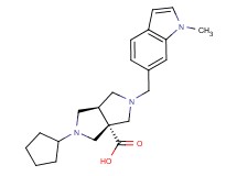 (3aR*,6aR*)-2-cyclopentyl-5-[(1-methyl-1H-indol-6-yl)methyl]hexahydropyrrolo[3,4-c]pyrrole-3a(1H)-carboxylic acid
