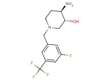 (3R*,4R*)-4-amino-1-[3-fluoro-5-(trifluoromethyl)benzyl]piperidin-3-ol